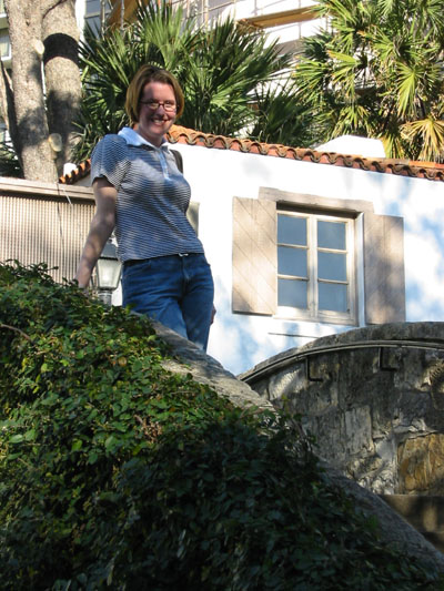 This is a pretty pedestrian bridge over the River Walk.