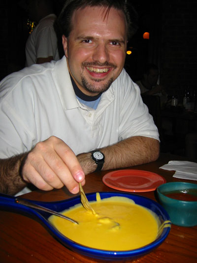 This was the best chili con queso that I have ever had, punto final.  Again, I took this picture for obvious reasons and it has become one of my absolute favorite pictures of Jason.